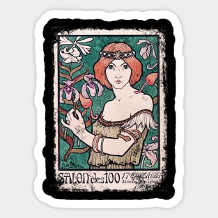 Art Nouveau - Paul Berthon Alphonse Mucha Vintage Fantasy Sticker